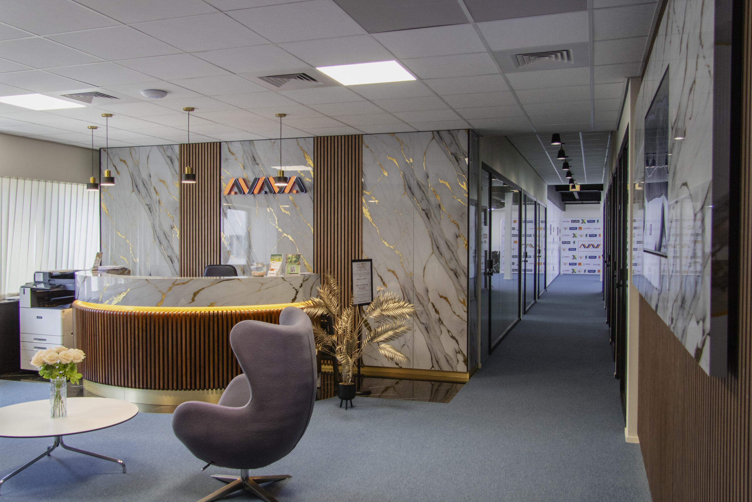 Réception du Business Center AVAVA à Drogenbos